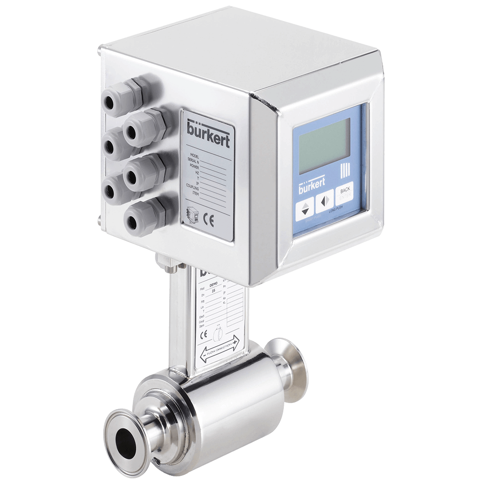 Burkert Full Bore Magmeter, Hygienic Process Connection, 8056